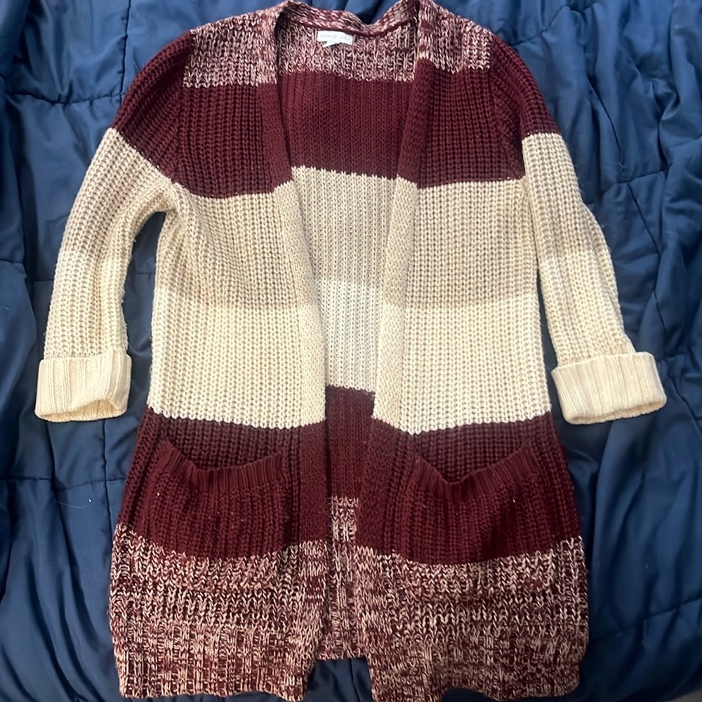 New York and company stripped cardigan